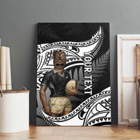 Custom New Zealand Silver Fern Rugby Canvas Wall Art 2024 Aotearoa Maori Mascot Go All Black LT14 - Polynesian Pride