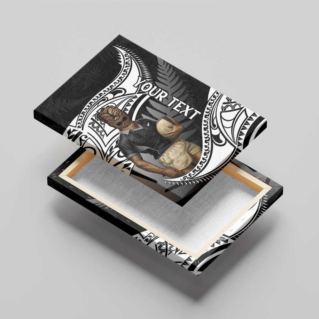 Custom New Zealand Silver Fern Rugby Canvas Wall Art 2024 Aotearoa Maori Mascot Go All Black LT14 - Polynesian Pride