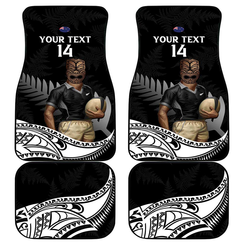Custom New Zealand Silver Fern Rugby Car Mats 2024 Aotearoa Maori Mascot Go All Black LT14 - Polynesian Pride