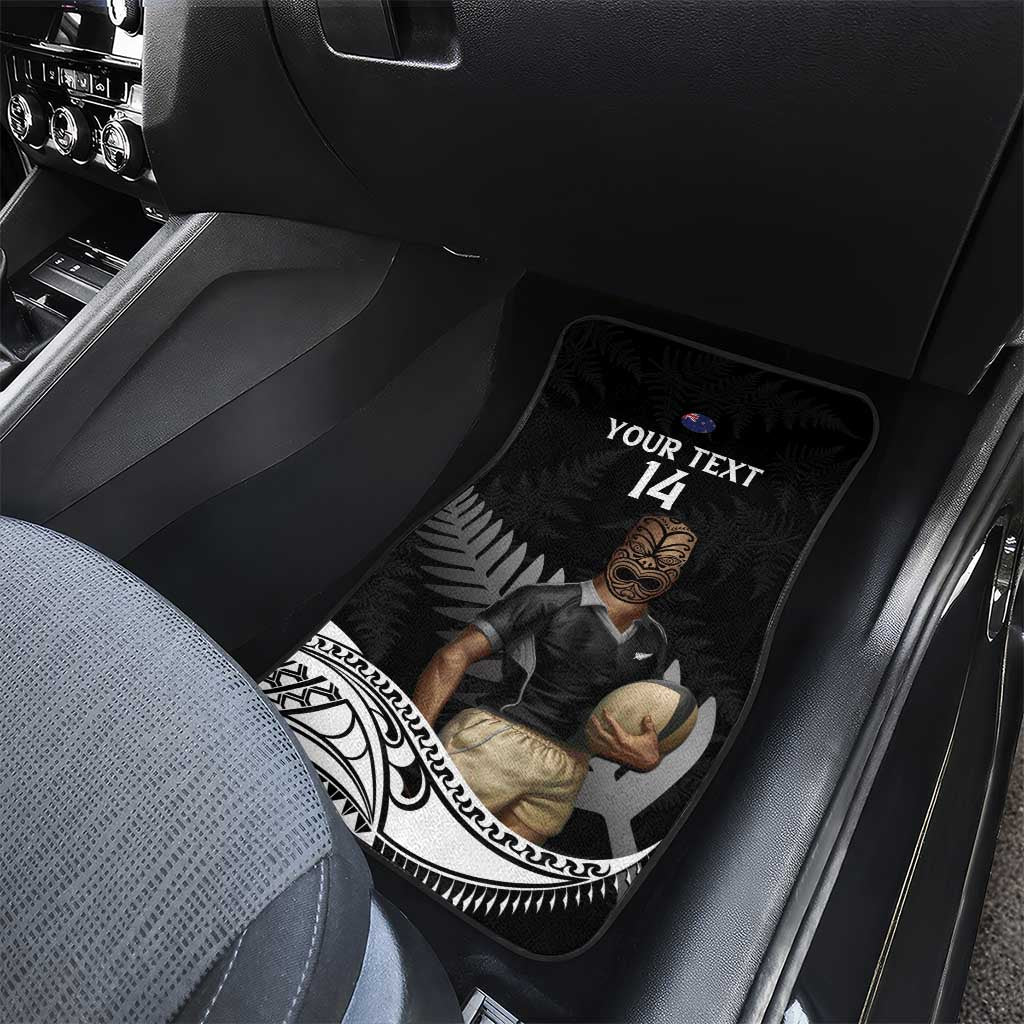 Custom New Zealand Silver Fern Rugby Car Mats 2024 Aotearoa Maori Mascot Go All Black LT14 - Polynesian Pride