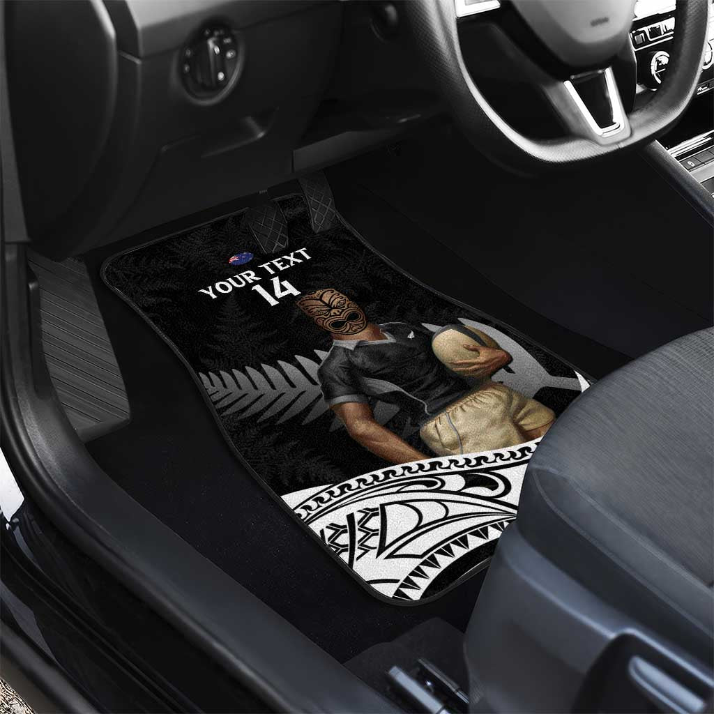 Custom New Zealand Silver Fern Rugby Car Mats 2024 Aotearoa Maori Mascot Go All Black LT14 - Polynesian Pride