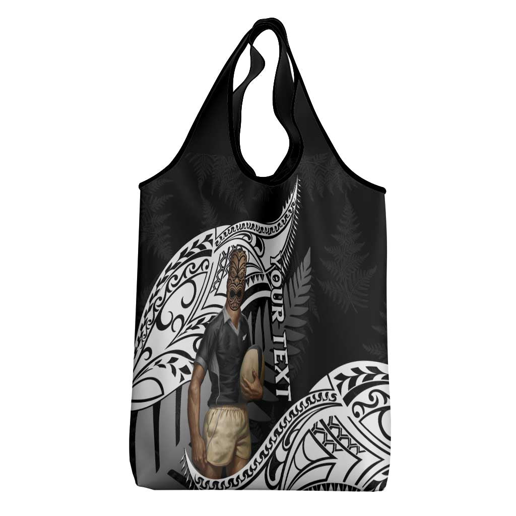 Custom New Zealand Silver Fern Rugby Grocery Bag 2024 Aotearoa Maori Mascot Go All Black LT14 - Polynesian Pride