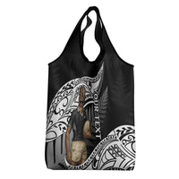 Custom New Zealand Silver Fern Rugby Grocery Bag 2024 Aotearoa Maori Mascot Go All Black LT14 - Polynesian Pride
