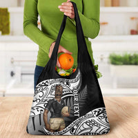 Custom New Zealand Silver Fern Rugby Grocery Bag 2024 Aotearoa Maori Mascot Go All Black LT14 - Polynesian Pride