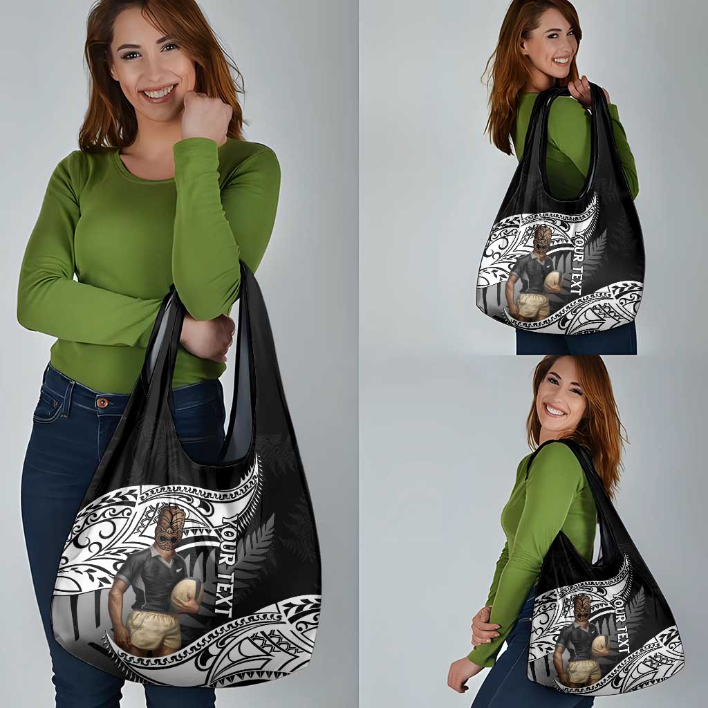 Custom New Zealand Silver Fern Rugby Grocery Bag 2024 Aotearoa Maori Mascot Go All Black LT14 - Polynesian Pride