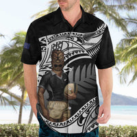 Custom New Zealand Silver Fern Rugby Hawaiian Shirt 2024 Aotearoa Maori Mascot Go All Black LT14 - Polynesian Pride