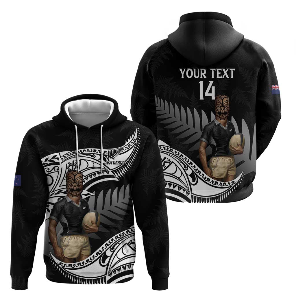 Custom New Zealand Silver Fern Rugby Hoodie 2024 Aotearoa Maori Mascot Go All Black LT14 - Polynesian Pride