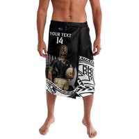 Custom New Zealand Silver Fern Rugby Lavalava 2024 Aotearoa Maori Mascot Go All Black LT14 Black - Polynesian Pride