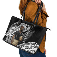 Custom New Zealand Silver Fern Rugby Leather Tote Bag 2024 Aotearoa Maori Mascot Go All Black LT14 - Polynesian Pride