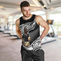 Custom New Zealand Silver Fern Rugby Men Tank Top 2024 Aotearoa Maori Mascot Go All Black LT14 Black - Polynesian Pride