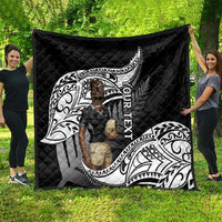 Custom New Zealand Silver Fern Rugby Quilt 2024 Aotearoa Maori Mascot Go All Black LT14 - Polynesian Pride