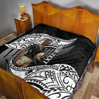 Custom New Zealand Silver Fern Rugby Quilt 2024 Aotearoa Maori Mascot Go All Black LT14 - Polynesian Pride