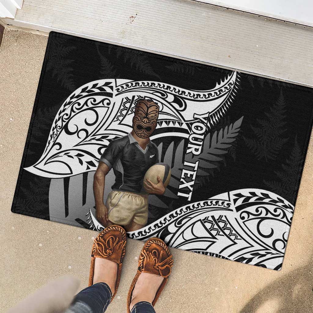 Custom New Zealand Silver Fern Rugby Rubber Doormat 2024 Aotearoa Maori Mascot Go All Black LT14 - Polynesian Pride