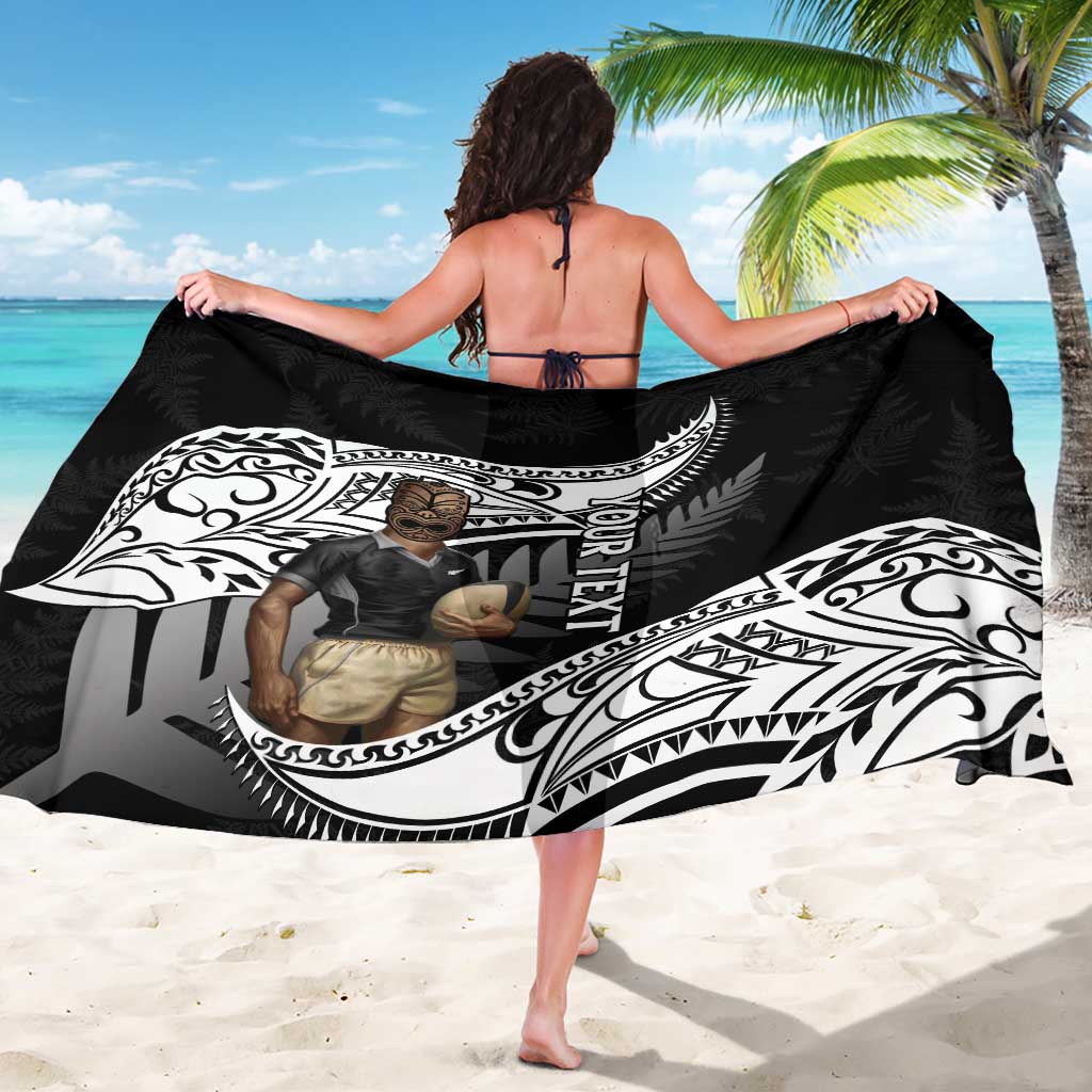 Custom New Zealand Silver Fern Rugby Sarong 2024 Aotearoa Maori Mascot Go All Black LT14 - Polynesian Pride