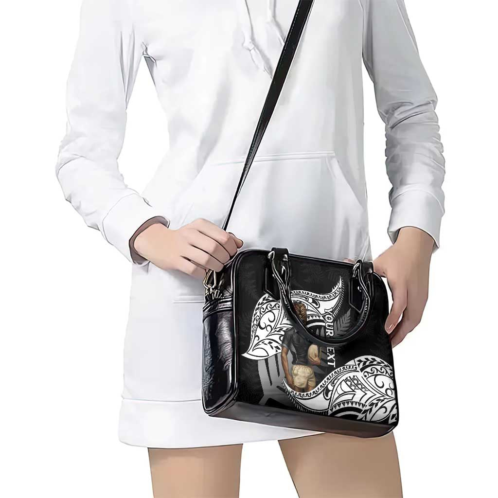 Custom New Zealand Silver Fern Rugby Shoulder Handbag 2024 Aotearoa Maori Mascot Go All Black LT14 - Polynesian Pride