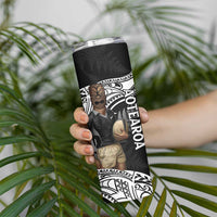 Custom New Zealand Silver Fern Rugby Skinny Tumbler 2024 Aotearoa Maori Mascot Go All Black LT14 - Polynesian Pride