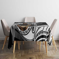 Custom New Zealand Silver Fern Rugby Tablecloth 2024 Aotearoa Maori Mascot Go All Black LT14 - Polynesian Pride