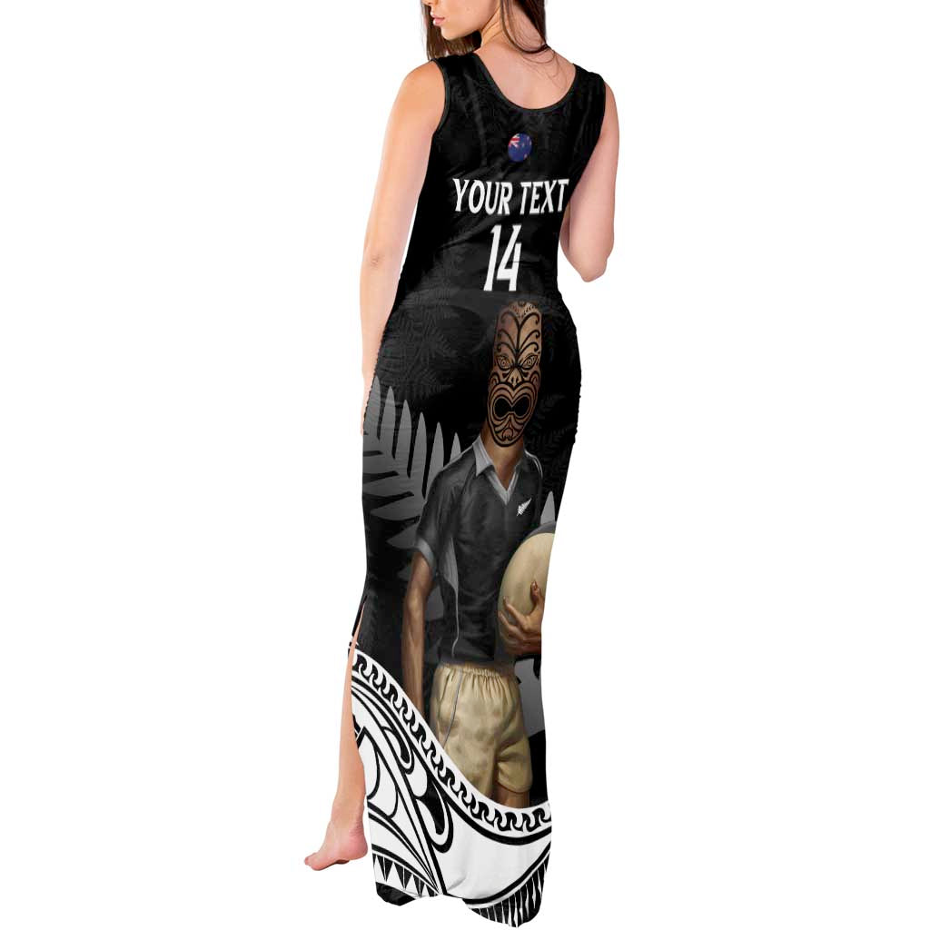 Custom New Zealand Silver Fern Rugby Tank Maxi Dress 2024 Aotearoa Maori Mascot Go All Black LT14 - Polynesian Pride