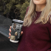 Custom New Zealand Silver Fern Rugby Tumbler Cup 2024 Aotearoa Maori Mascot Go All Black LT14 - Polynesian Pride