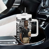 Custom New Zealand Silver Fern Rugby Tumbler With Handle 2024 Aotearoa Maori Mascot Go All Black LT14 - Polynesian Pride