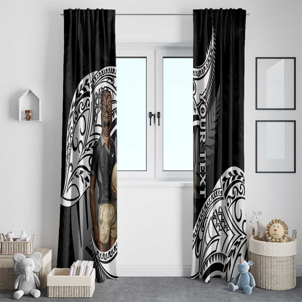 Custom New Zealand Silver Fern Rugby Window Curtain 2024 Aotearoa Maori Mascot Go All Black LT14 - Polynesian Pride