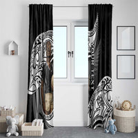 Custom New Zealand Silver Fern Rugby Window Curtain 2024 Aotearoa Maori Mascot Go All Black LT14 - Polynesian Pride