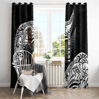 Custom New Zealand Silver Fern Rugby Window Curtain 2024 Aotearoa Maori Mascot Go All Black LT14 - Polynesian Pride