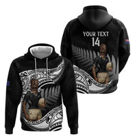 Custom New Zealand Silver Fern Rugby Zip Hoodie 2024 Aotearoa Maori Mascot Go All Black LT14 - Polynesian Pride
