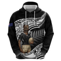 Custom New Zealand Silver Fern Rugby Zip Hoodie 2024 Aotearoa Maori Mascot Go All Black LT14 - Polynesian Pride