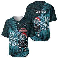 Personalised New Zealand Darts Christmas Baseball Jersey Maori Fern Merry Dartsmas LT14 - Polynesian Pride