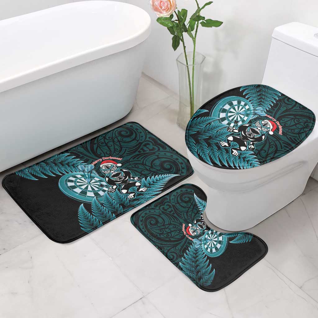 New Zealand Darts Christmas Bathroom Set Maori Fern Merry Dartsmas LT14 - Polynesian Pride