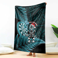 New Zealand Darts Christmas Blanket Maori Fern Merry Dartsmas LT14 - Polynesian Pride