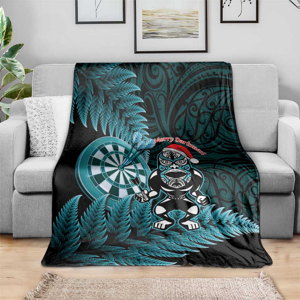New Zealand Darts Christmas Blanket Maori Fern Merry Dartsmas LT14 - Polynesian Pride