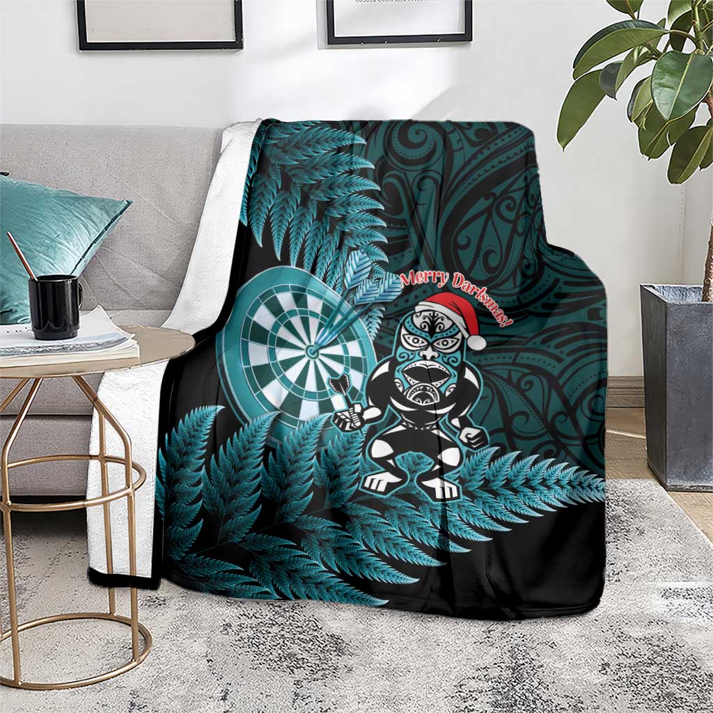 New Zealand Darts Christmas Blanket Maori Fern Merry Dartsmas LT14 - Polynesian Pride
