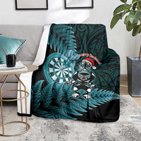 New Zealand Darts Christmas Blanket Maori Fern Merry Dartsmas LT14 - Polynesian Pride