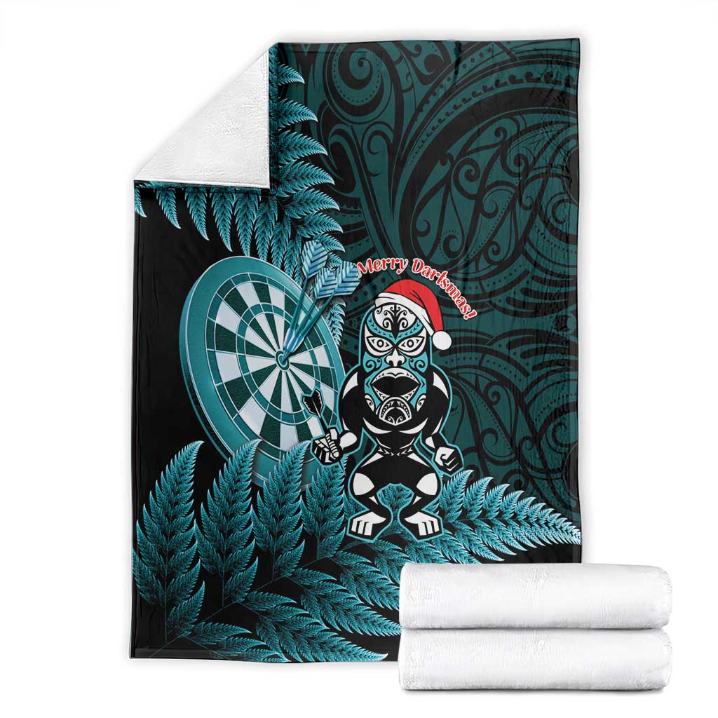 New Zealand Darts Christmas Blanket Maori Fern Merry Dartsmas LT14 - Polynesian Pride