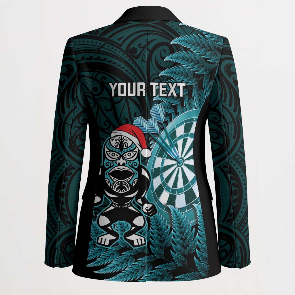 Personalised New Zealand Darts Christmas Blazer Maori Fern Merry Dartsmas LT14 - Polynesian Pride