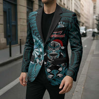 Personalised New Zealand Darts Christmas Blazer Maori Fern Merry Dartsmas LT14 - Polynesian Pride