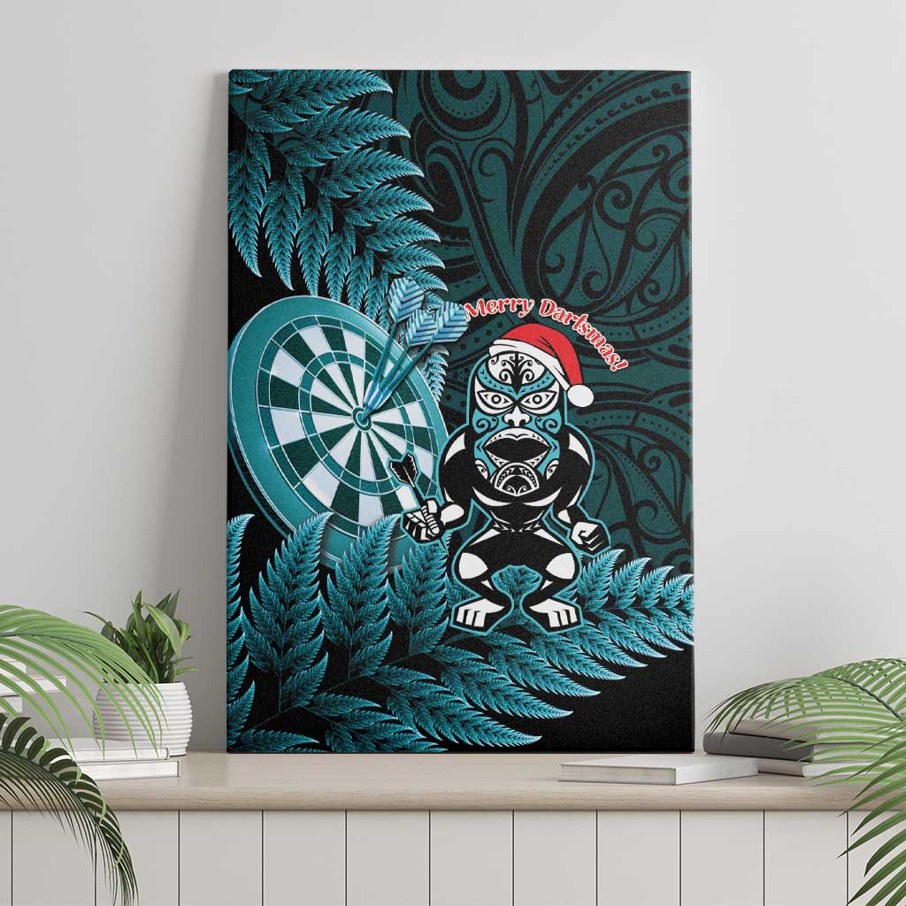 New Zealand Darts Christmas Canvas Wall Art Maori Fern Merry Dartsmas LT14 - Polynesian Pride