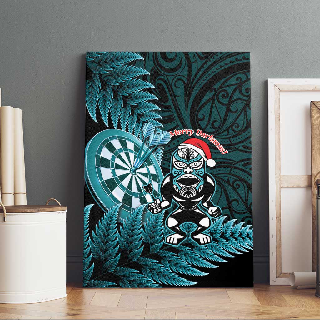 New Zealand Darts Christmas Canvas Wall Art Maori Fern Merry Dartsmas LT14 - Polynesian Pride