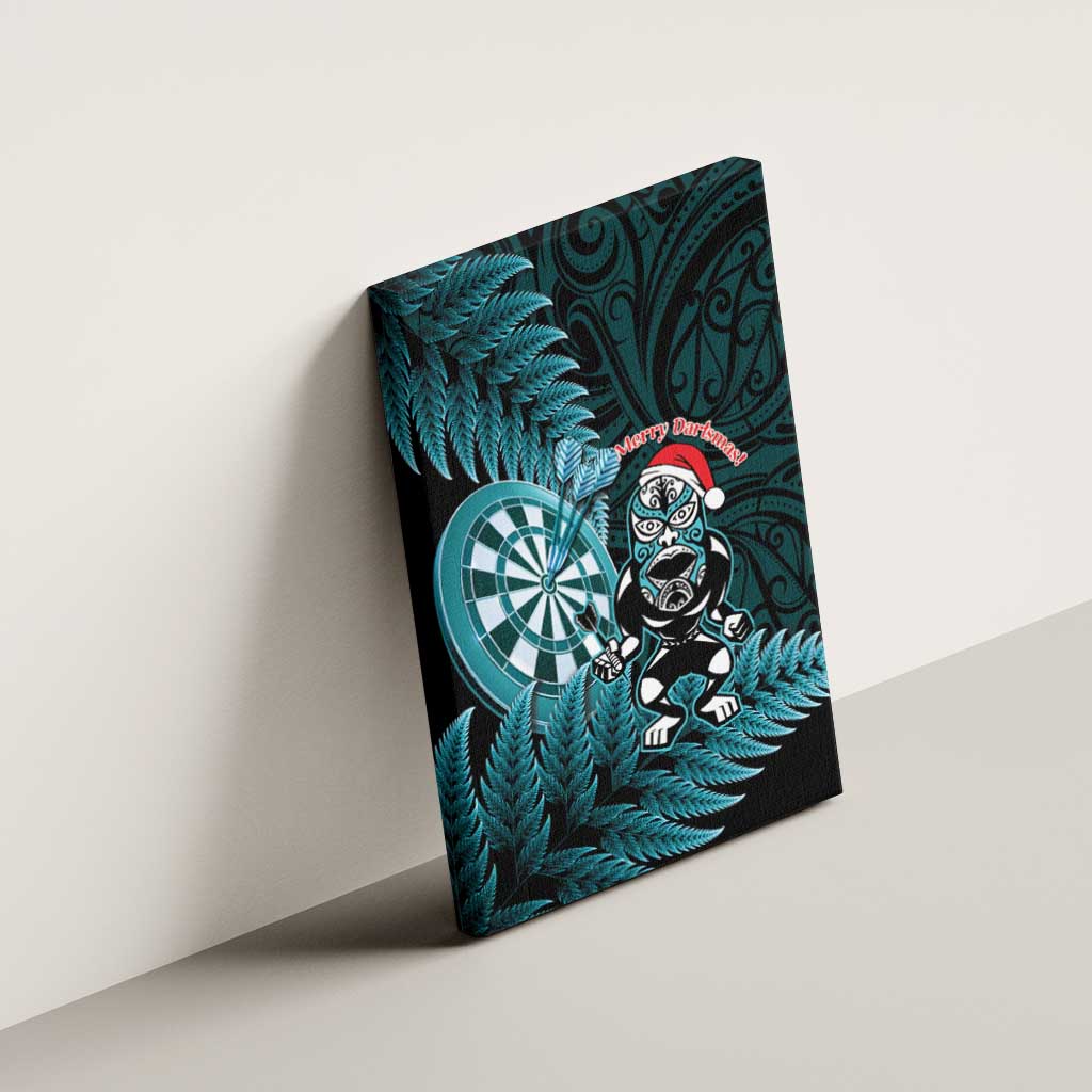 New Zealand Darts Christmas Canvas Wall Art Maori Fern Merry Dartsmas LT14 - Polynesian Pride