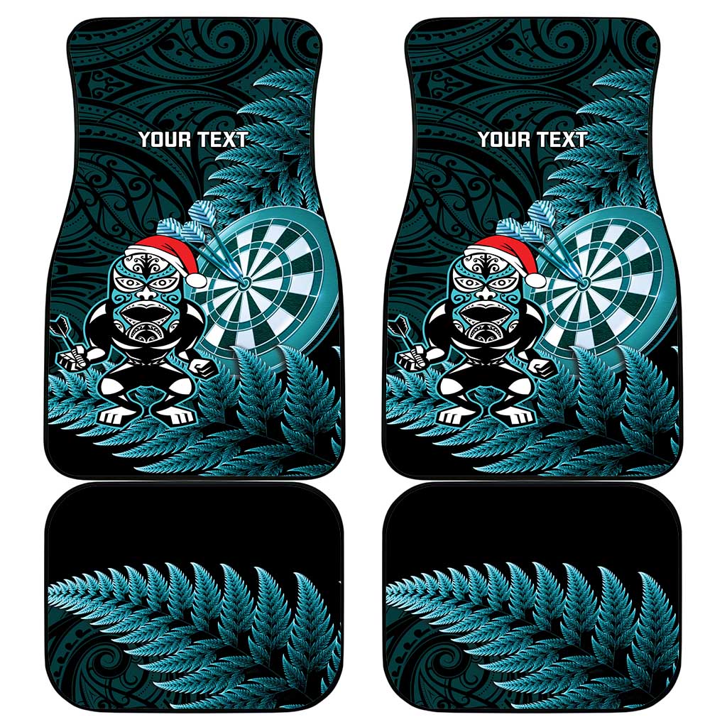Personalised New Zealand Darts Christmas Car Mats Maori Fern Merry Dartsmas LT14 - Polynesian Pride