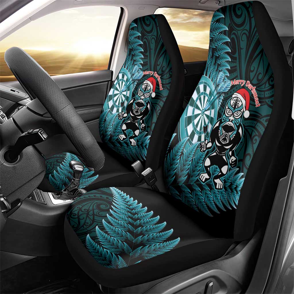 New Zealand Darts Christmas Car Seat Cover Maori Fern Merry Dartsmas LT14 - Polynesian Pride