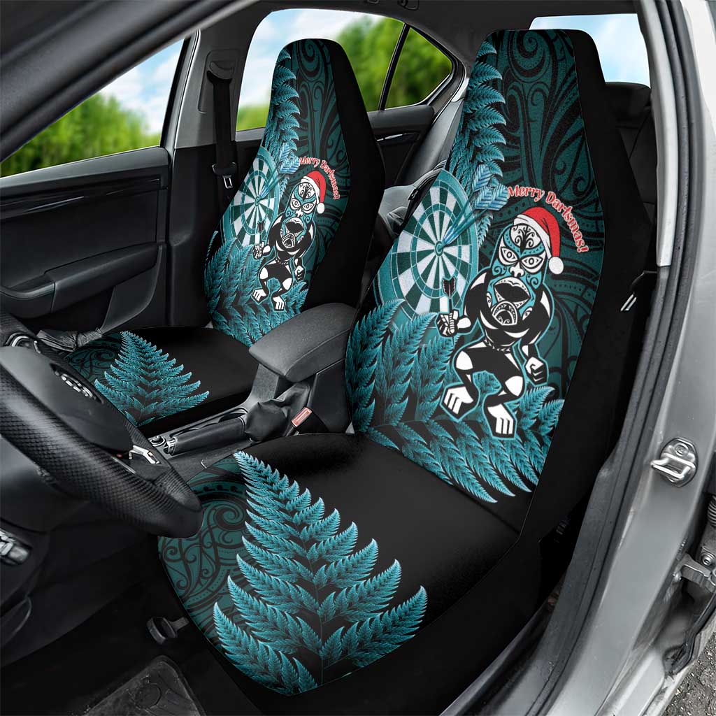 New Zealand Darts Christmas Car Seat Cover Maori Fern Merry Dartsmas LT14 - Polynesian Pride