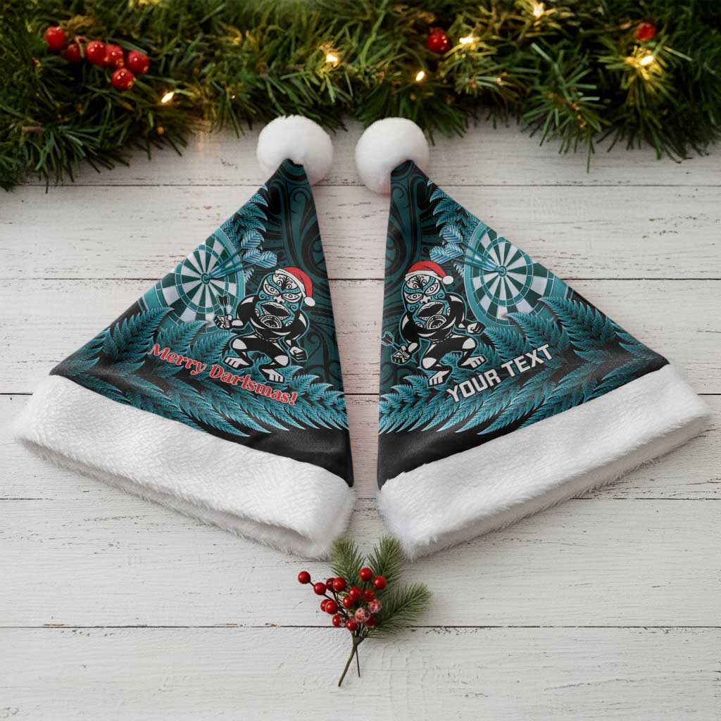 Personalised New Zealand Darts Christmas Santa Hat Maori Fern Merry Dartsmas LT14 - Polynesian Pride