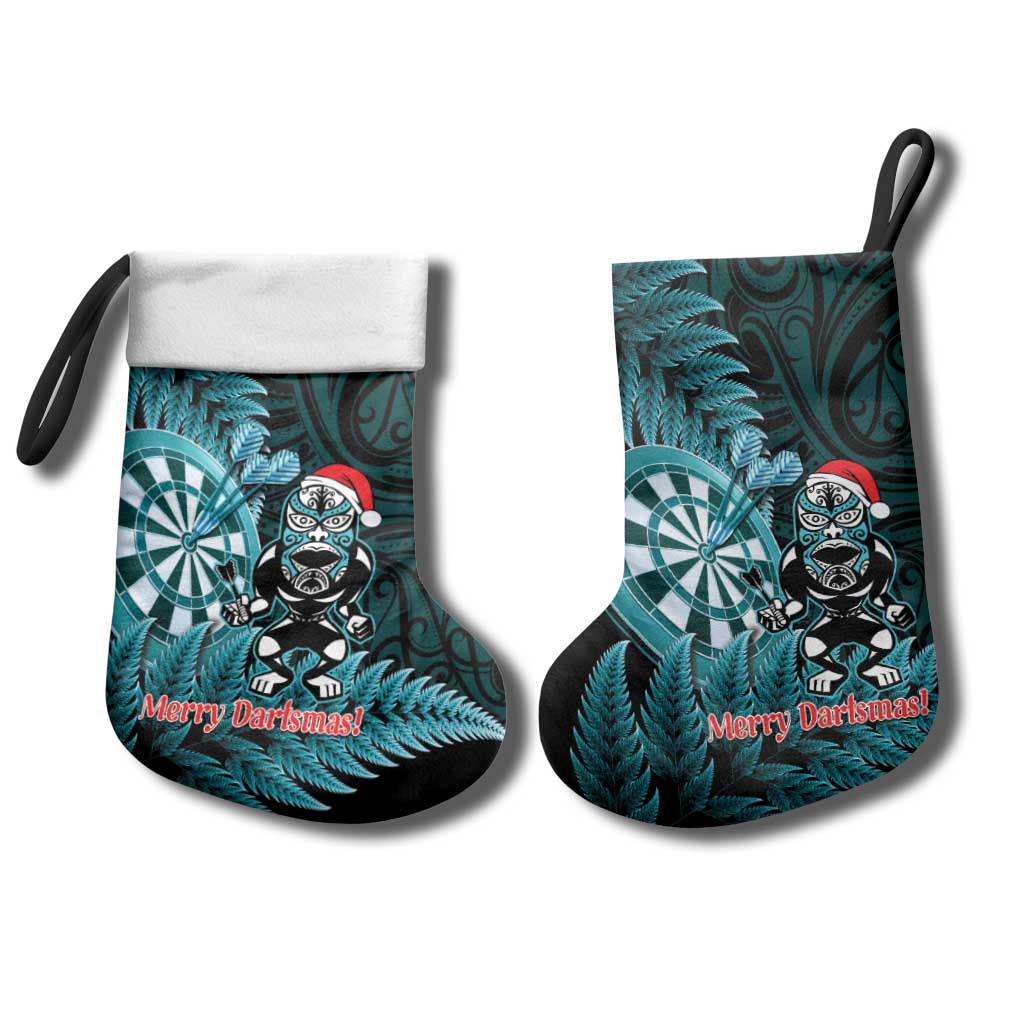 Personalised New Zealand Darts Christmas Stocking Maori Fern Merry Dartsmas LT14 - Polynesian Pride