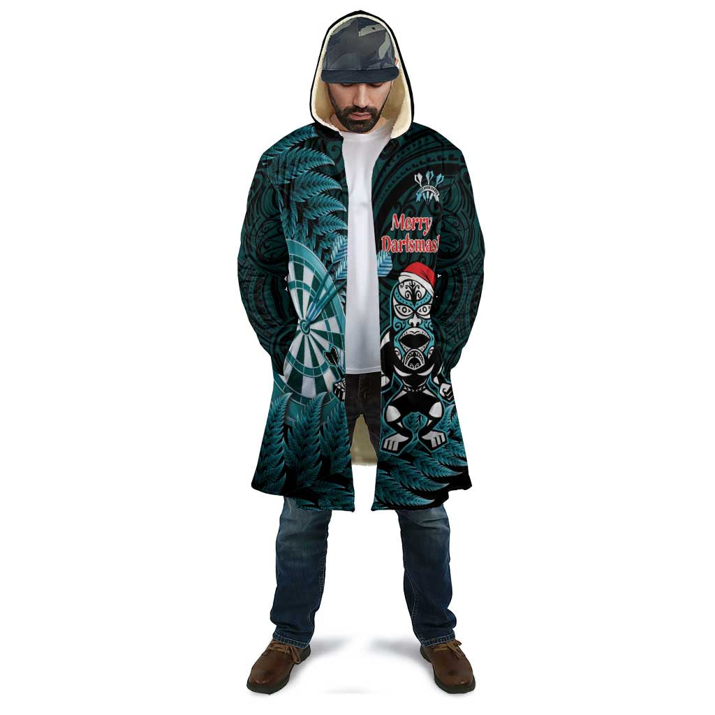 Personalised New Zealand Darts Christmas Cloak Maori Fern Merry Dartsmas LT14 - Polynesian Pride