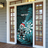 Personalised New Zealand Darts Christmas Door Cover Maori Fern Merry Dartsmas LT14 - Polynesian Pride