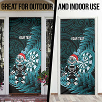 Personalised New Zealand Darts Christmas Door Cover Maori Fern Merry Dartsmas LT14 - Polynesian Pride