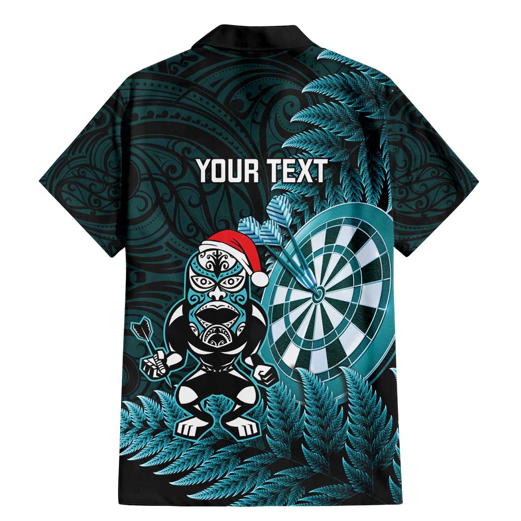 Personalised New Zealand Darts Christmas Family Matching Mermaid Dress and Hawaiian Shirt Maori Fern Merry Dartsmas LT14 - Polynesian Pride